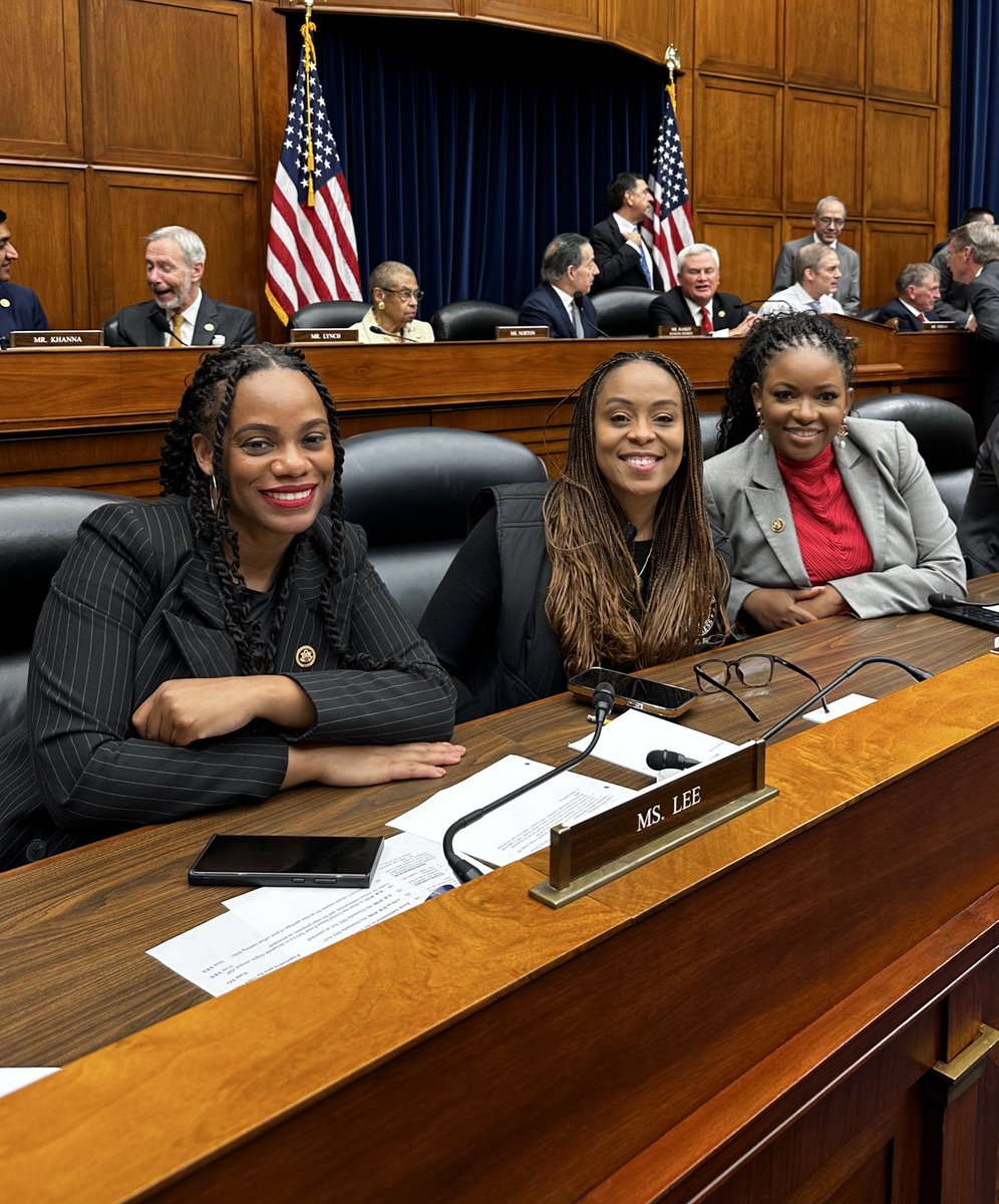 RepShontelBrown's tweet photo. It’s been two years of nonstop Republican antics on Oversight. 

However, I’m grateful to have @RepSummerLee and @RepJasmine to keep it 100 with me, defend diversity, and speak the truth. https://t.co/5m7HHyk54U