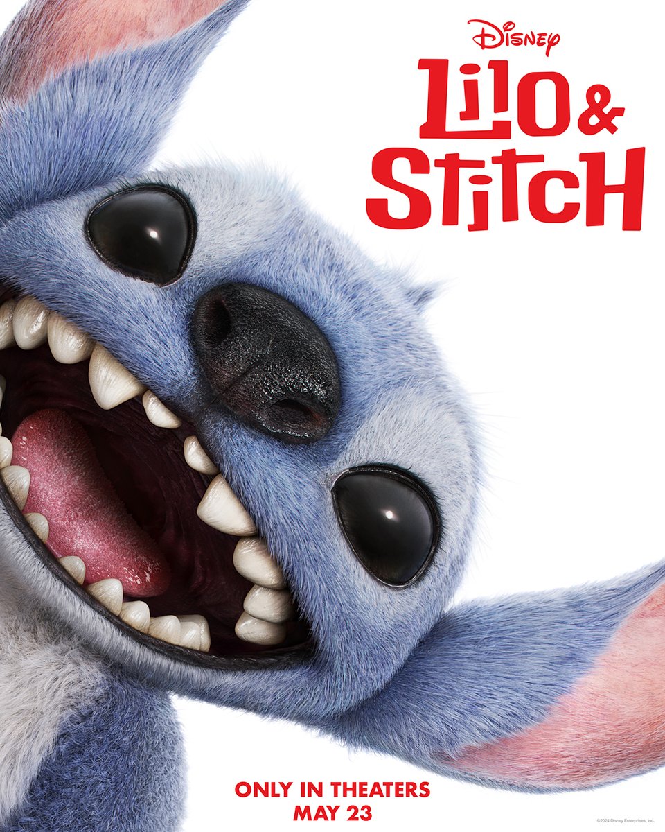 DisneyStudios's tweet photo. *boop*

Check out the new poster for #LiloAndStitch, only in theaters May 23, 2025! https://t.co/uBIMiz5T0I
