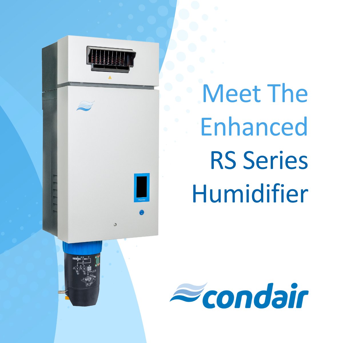 CondairUSACA's tweet image. From precise humidity control with high-quality heating elements to an innovative scale management system for easy maintenance, the new RS Series II is built to deliver.
Explore the all-new Condair RS today: ow.ly/Rktp50UcPzQ
#CondairRS #Innovation #HumidityControl