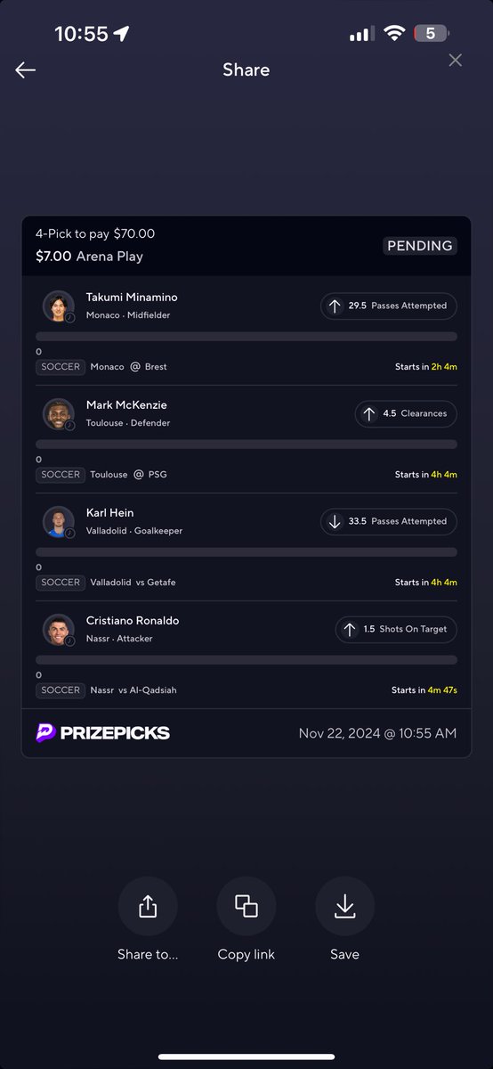 Deathstroke3001's tweet photo. Cash with me✅✅✅ 
#PrizePick #prizepicklocks https://t.co/9qUD0L2vwF