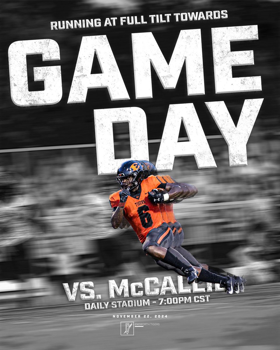 GET UP IT'S GAMEDAY‼️

🗓️ 11/22/24
⌚️ 7:00PM CST
🏟️ Daily Stadium
🆚 McCallie School
📺 ensworthlive.com

#MakeHistory ✏️
#FinishTheMission 🛣️
#GoTigers 🐅