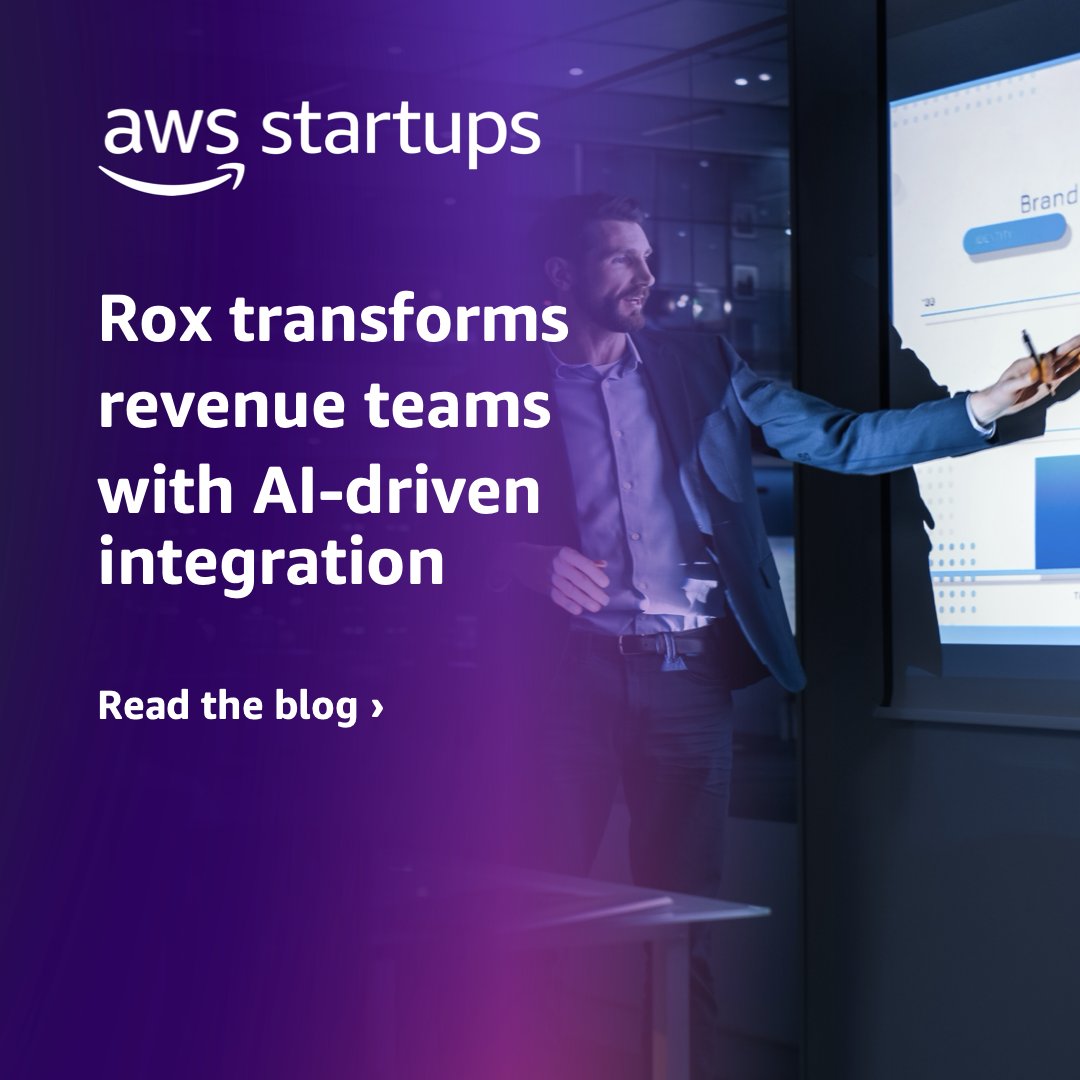 Consumption-based pricing is reshaping businesses, making product usage data essential for revenue teams. 📊 <a href="/rox__ai/">Rox</a> leverages AWS Activate to help teams work smarter in the cloud. ☁️

Learn how Rox is transforming revenue operations: go.aws/4eJPYMI