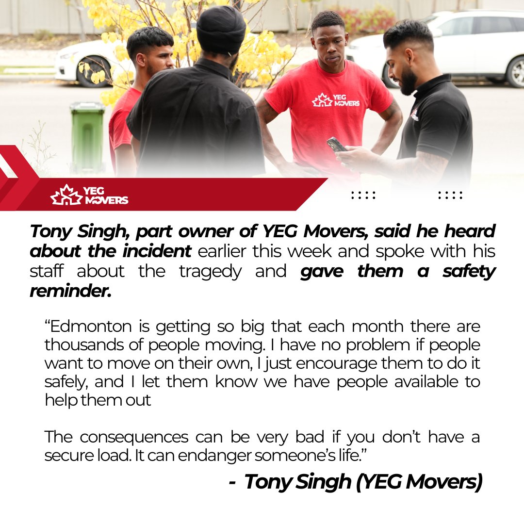 Yegmovers's tweet image. Moving Isn’t Just About Boxes And Furniture . . .

It’s About Protecting Everyone On The Road. Secure Your Load, Or Let The Pros At YEG Movers Handle It For You. ❤️

🍁 #MoveSafe #SafetyFirst #SecureMoves #ProfessionalMovers #MovingPros #Canada #MovingMadeEasy #EdmontonMovers