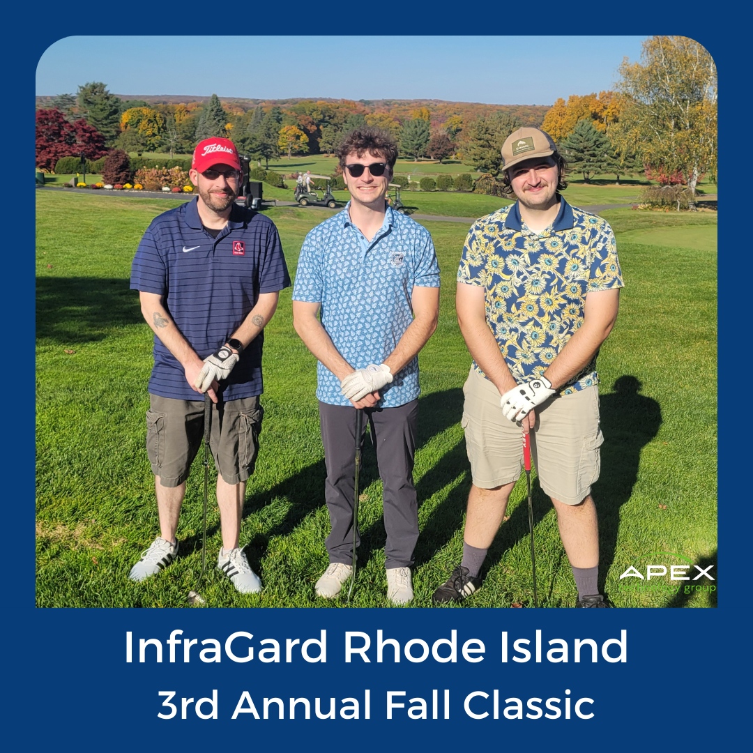 ApexTechGroup's tweet image. Some of our staff had a great time supporting the Infragard Rhode Island Fall Classic. Thank you for having us!
