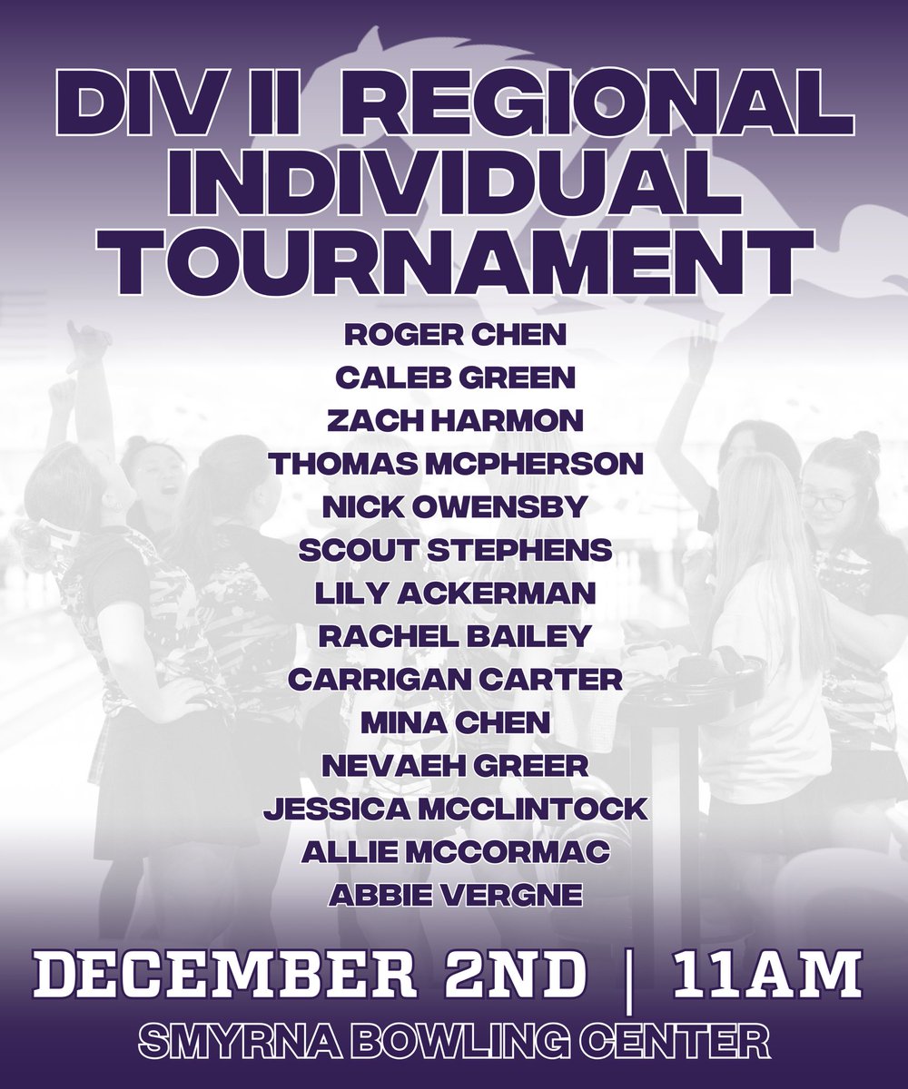 Good luck to the Lipscomb Academy bowling team as they compete in the region tournament on December 2 at Smyrna Bowling Center!