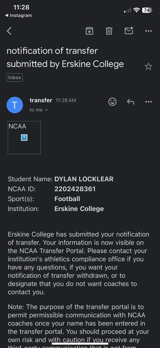 dylan_locklear0's tweet image. Officially entered the transfer portal with 3 years of elegibility left