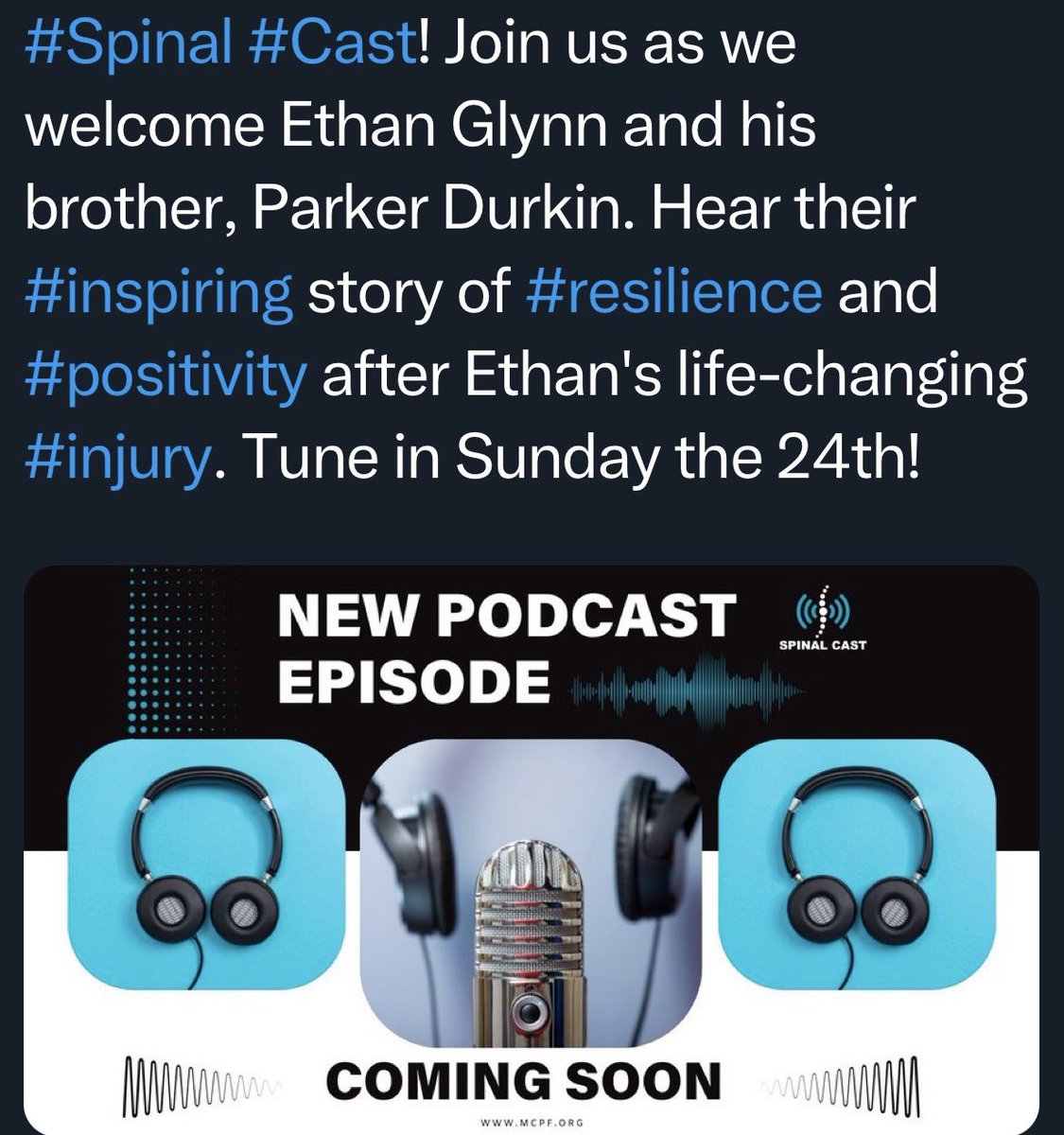 The boys recently did a podcast episode talking another their relationship and what keeps them so close today.  Available for listening this Sunday 11/24.  <a href="/CureMorton/">Morton Cure Paralysis Fund</a>