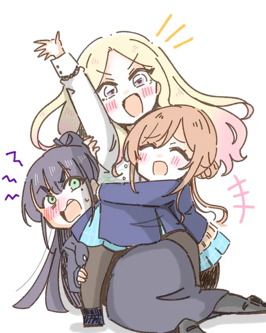 集合ポーズ描くの楽しいね 