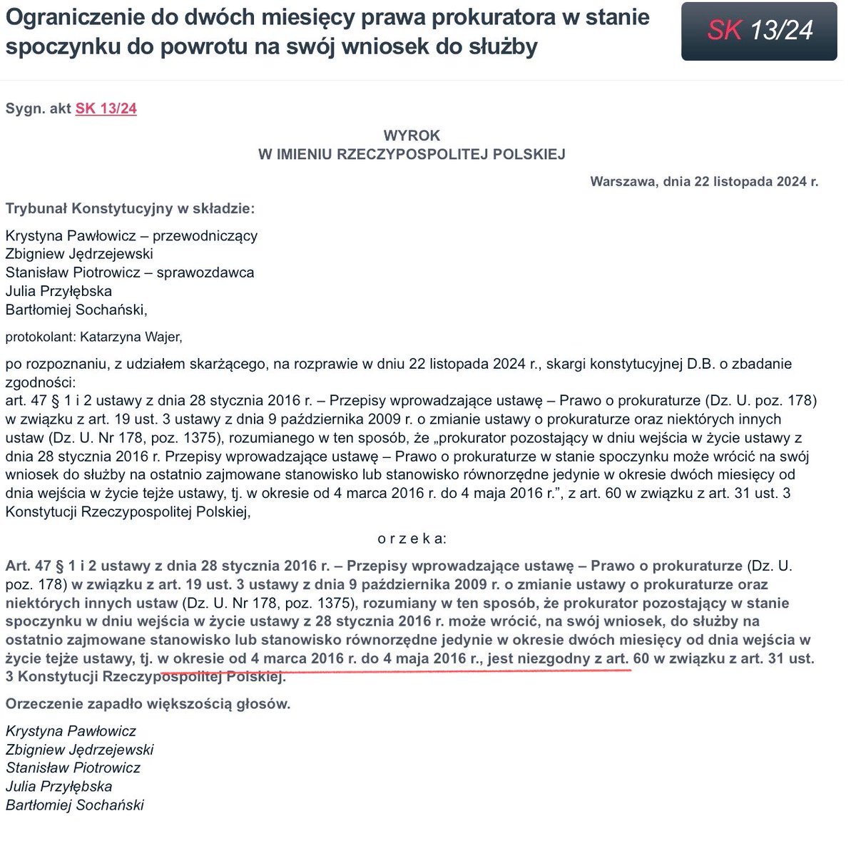 e_wrzosek's tweet photo. Trybunał uznał dziś, że dwa miesiące, jakie #Barski miał na powrót do prokuratury - są niezgodne z konstytucją. A trzy miesiące albo pięć? #Barski wrócił do prokuratury po 6 latach czyli 72 miesiącach. Czy 72 miesiące są zgodne z konstytucją?
Zdelegalizować kalendarz! https://t.co/O82nTRUEdV