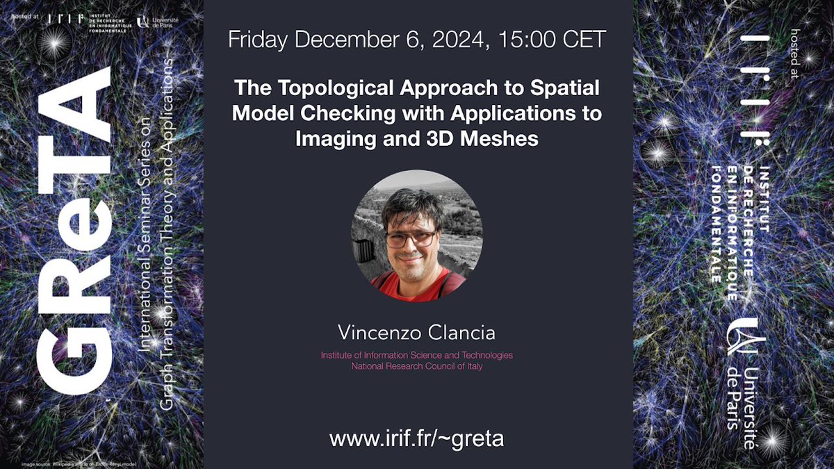 GReTA seminar, Friday December 6, 2024, 15:00 CET: "The Topological Approach to Spatial Model Checking" by V. Ciancia

irif.fr/~greta/event/2…