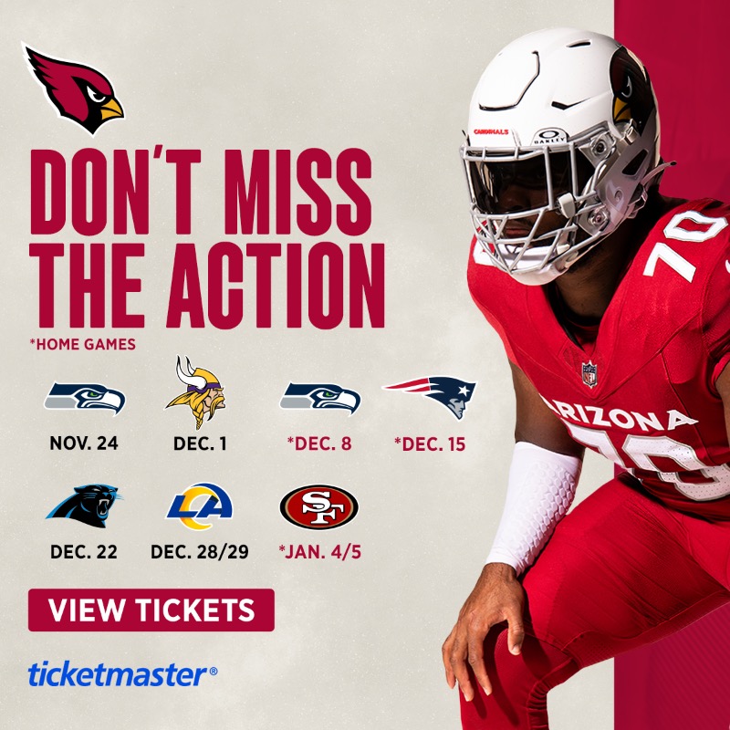 AZCardinals's tweet photo. You're gonna want to be there for these