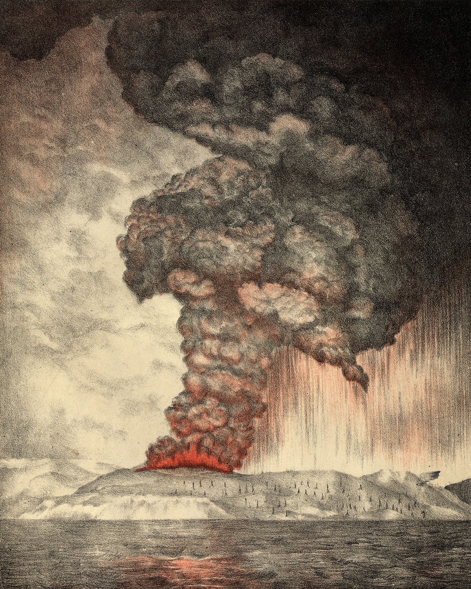 AroundTheBlueIT's tweet photo. Nel 1883, l'eruzione del Krakatoa devastò lo Stretto della Sonda con tsunami alti 40 metri e causando la morte di 36.000 persone. Oggi, l’Anak Krakatau, continua a crescere, monito della potenza della natura. #AroundTheBlue #StrettoDellaSonda https://t.co/9rEalEQi1n