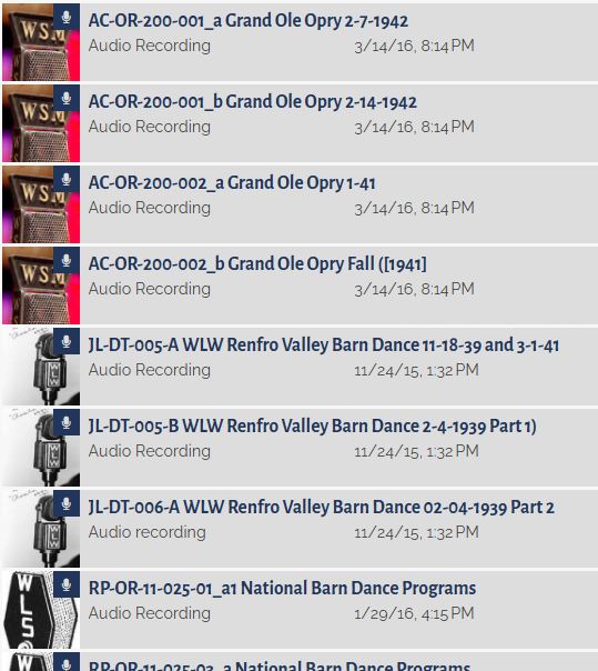 Attention early country music and old time radio fans: our Radio Barn Dance reference collection (berea.access.preservica.com/uncategorized/…) shares 11 vintage radio broadcast recordings from 1939 through 1942. #Archives <a href="/bereacollege/">Berea College</a>