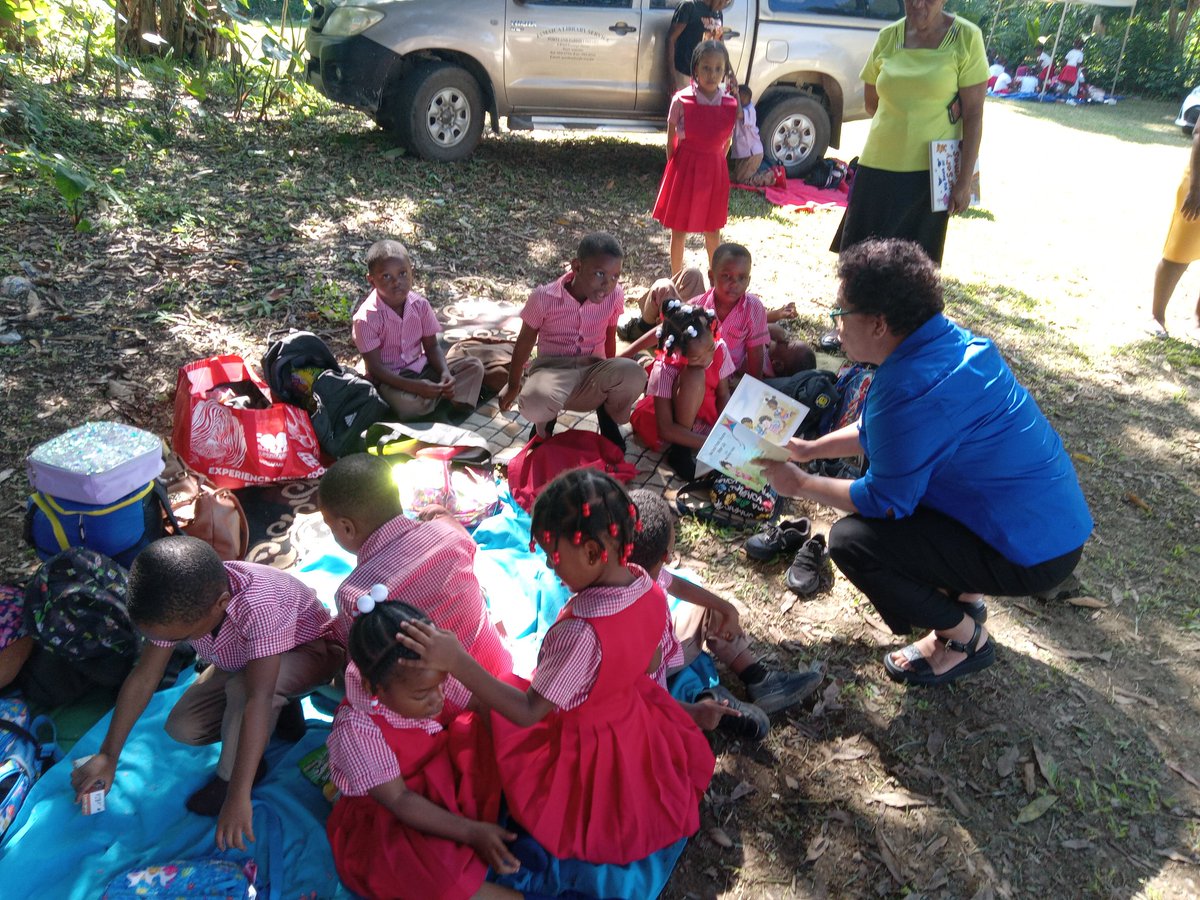 Kadeem Golebourne ECC (@golebourne) on Twitter photo Ms Snape from Child Evangelism Fellowship reading to children from WoodPark Basic Schools #12StandardsMatter #ECCReadPonDiCawna <a href="/ECCJA/">Early Childhood Commission</a> <a href="/MOEYJamaica/">MOESYI Jamaica๐ฏ๐ฒ</a> <a href="/cfranoBrighty/">Carene</a> <a href="/KemmyLeslie/">KemmyLeslie</a> <a href="/ItzmellEcc3/">ItzMell_ECC3</a> <a href="/tkmsingh/">Trisha K Williams-Singh</a> <a href="/TanishaMill2012/">Tanisha Miller</a> <a href="/GrantShaunette/">Shaunette Grant</a> <a href="/Stcy14226538/">October Girlโจ๏ธโ๏ธ</a> <a href="/othompECC/">Odaine Thompson</a> <a href="/karlenedesland1/">Karlene</a> Ms Snape from Child Evangelism Fellowship reading to children from WoodPark Basic Schools #12StandardsMatter #ECCReadPonDiCawna <a href="/ECCJA/">Early Childhood Commission</a> <a href="/MOEYJamaica/">MOESYI Jamaica๐ฏ๐ฒ</a> <a href="/cfranoBrighty/">Carene</a> <a href="/KemmyLeslie/">KemmyLeslie</a> <a href="/ItzmellEcc3/">ItzMell_ECC3</a> <a href="/tkmsingh/">Trisha K Williams-Singh</a> <a href="/TanishaMill2012/">Tanisha Miller</a> <a href="/GrantShaunette/">Shaunette Grant</a> <a href="/Stcy14226538/">October Girlโจ๏ธโ๏ธ</a> <a href="/othompECC/">Odaine Thompson</a> <a href="/karlenedesland1/">Karlene</a>
