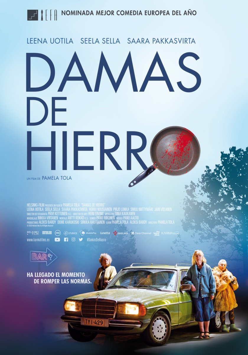 EmbFinLima's tweet photo. 🍿No te pierdas esta divertida comedia #finlandesa "Damas de Hierro" en el Festival de Cine Europeo de Lima 🇫🇮🇪🇺🇵🇪
💙SÁBADO 23 DE NOVIEMBREA A LAS 20H30💙 En el Centro Cultural PUCP (Camino Real 1075. s/10 entrada).
@CCULTURALPUCP
👉https://t.co/FNiK839cgu https://t.co/hJaZQLU2hI