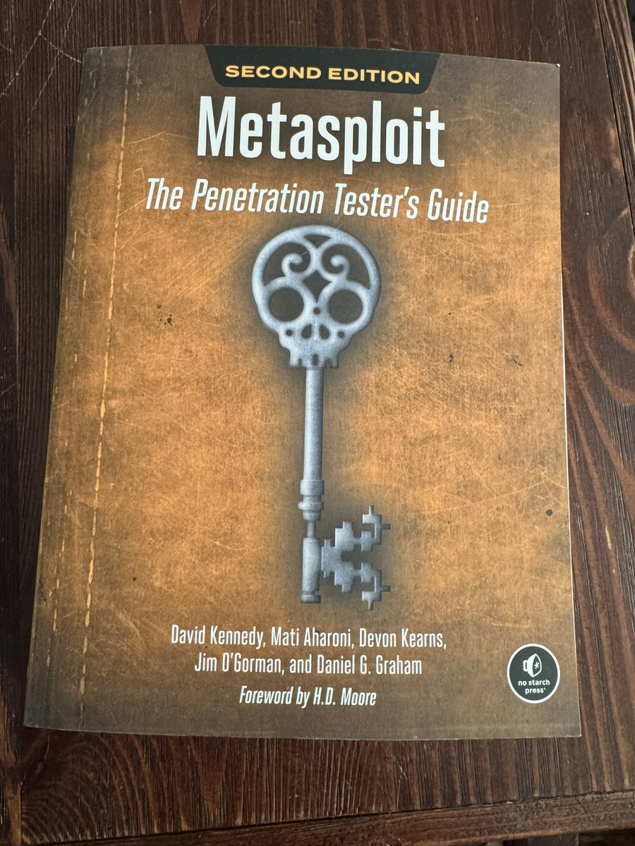 This arrived yesterday! A very nice surprise! I am looking forward to this getting out there and in everyone’s hands. 

#nostarch #metasploit