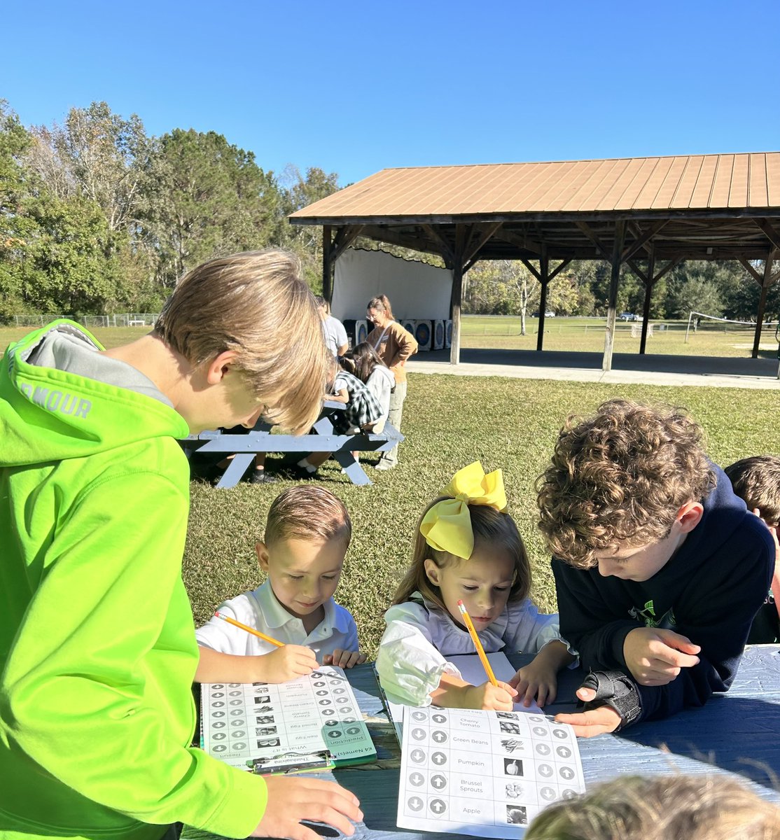 SCSSeahawks's tweet image. K4 and their 7th grade #prayerpartners played #sinkorfloat yesterday and had a blast! We’re winding down the week with lots of fun activities before Thanksgiving break!🦃