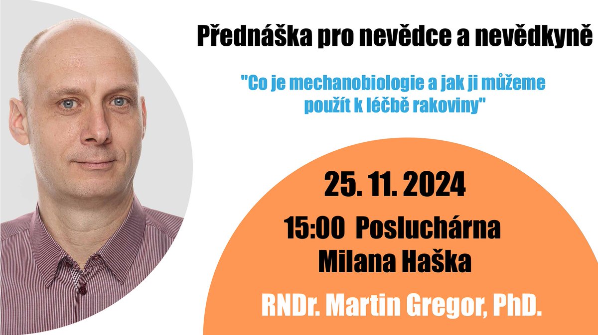 Gregor lab (@gregor_lab) on Twitter photo Přijďte objevit fascinující svět mechanobiologie!
Jak fyzikální síly ovlivňují chování buněk a tkání? A jak nám tyto poznatky pomáhají v boji proti rakovině? Přijďte se dozvědět více na popularizační přednášku:
<a href="/imgprague/">Institute of Molecular Genetics</a> #věda #mechanobiologie #rakovina Přijďte objevit fascinující svět mechanobiologie!
Jak fyzikální síly ovlivňují chování buněk a tkání? A jak nám tyto poznatky pomáhají v boji proti rakovině? Přijďte se dozvědět více na popularizační přednášku:
<a href="/imgprague/">Institute of Molecular Genetics</a> #věda #mechanobiologie #rakovina