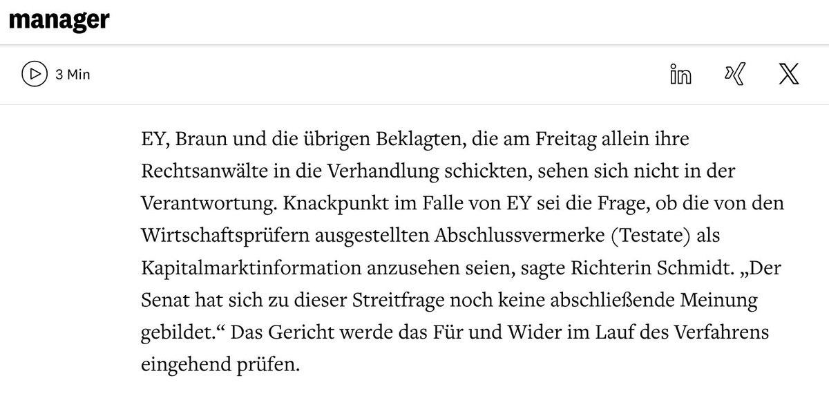 t_stoneman's tweet photo. Mehr als zwei Jahre nach Übernahme der Zivilverfahren im Fall #Wirecard hat das Bayerische Oberste Landesgericht sich noch "keine abschließende Meinung gebildet", ob es mit Blick auf Klagen gegen #EY nach dem #KapMuG überhaupt zuständig sein kann. Okay https://t.co/s77nDVTf4o