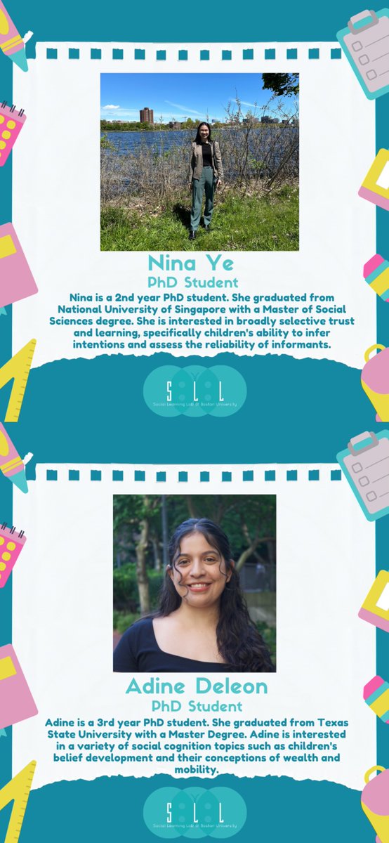 SLL_BostonUni's tweet photo. For our second "Meet the Team" post, we’re excited to introduce our amazing PhD students and lab managers! These talented individuals spearhead innovative research and manage day-to-day operations of our lab. 📷#SocialLearningLab #MeetTheTeam  #BostonUniversity #BUWheelock https://t.co/SeOkFDVCt8