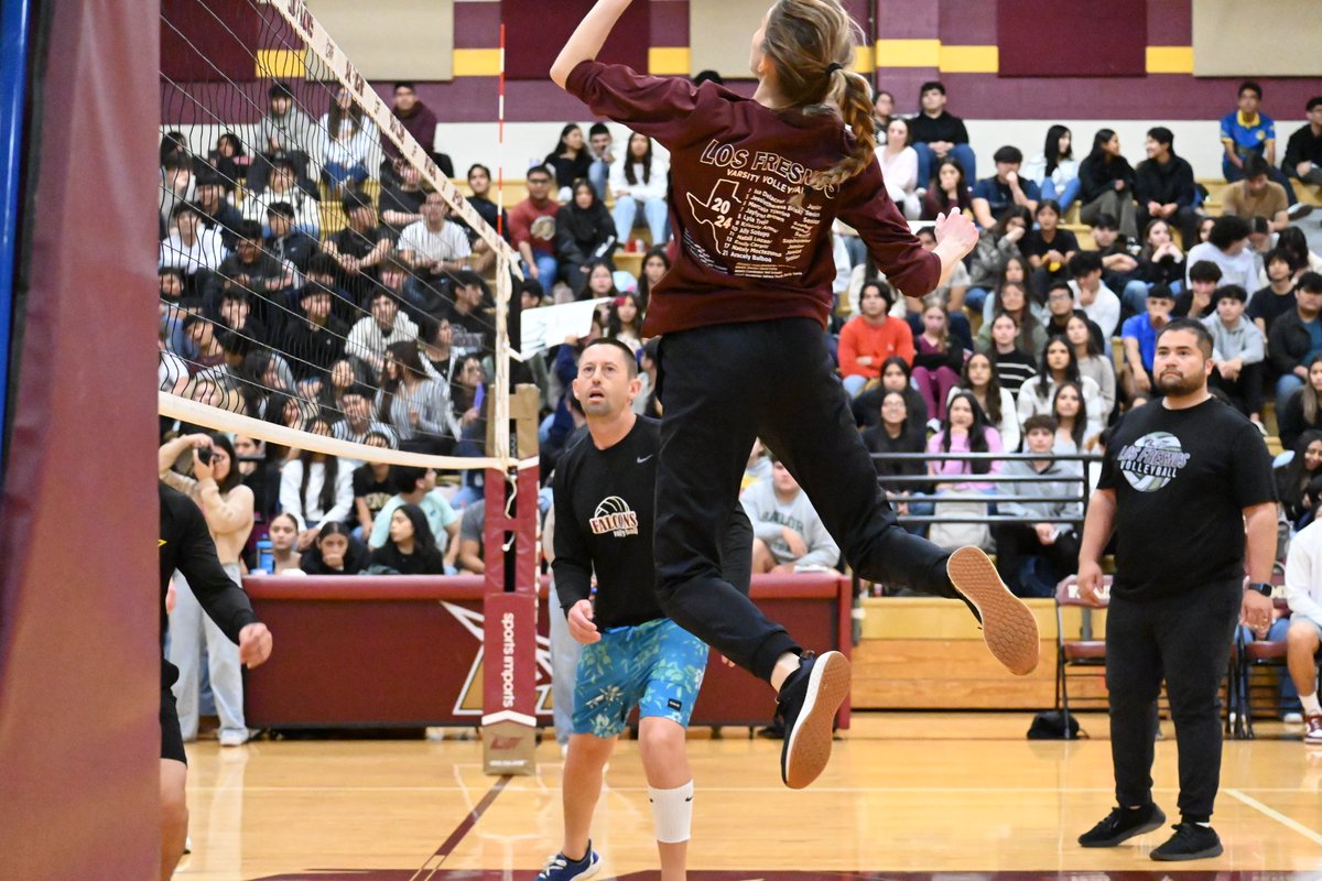 We had a great time in yesterday's Student -Staff volleyball game!  As much as it pains us, I must congratulate our seniors on their victory!  We hope everyone has a great break!  Go Falcons!!
