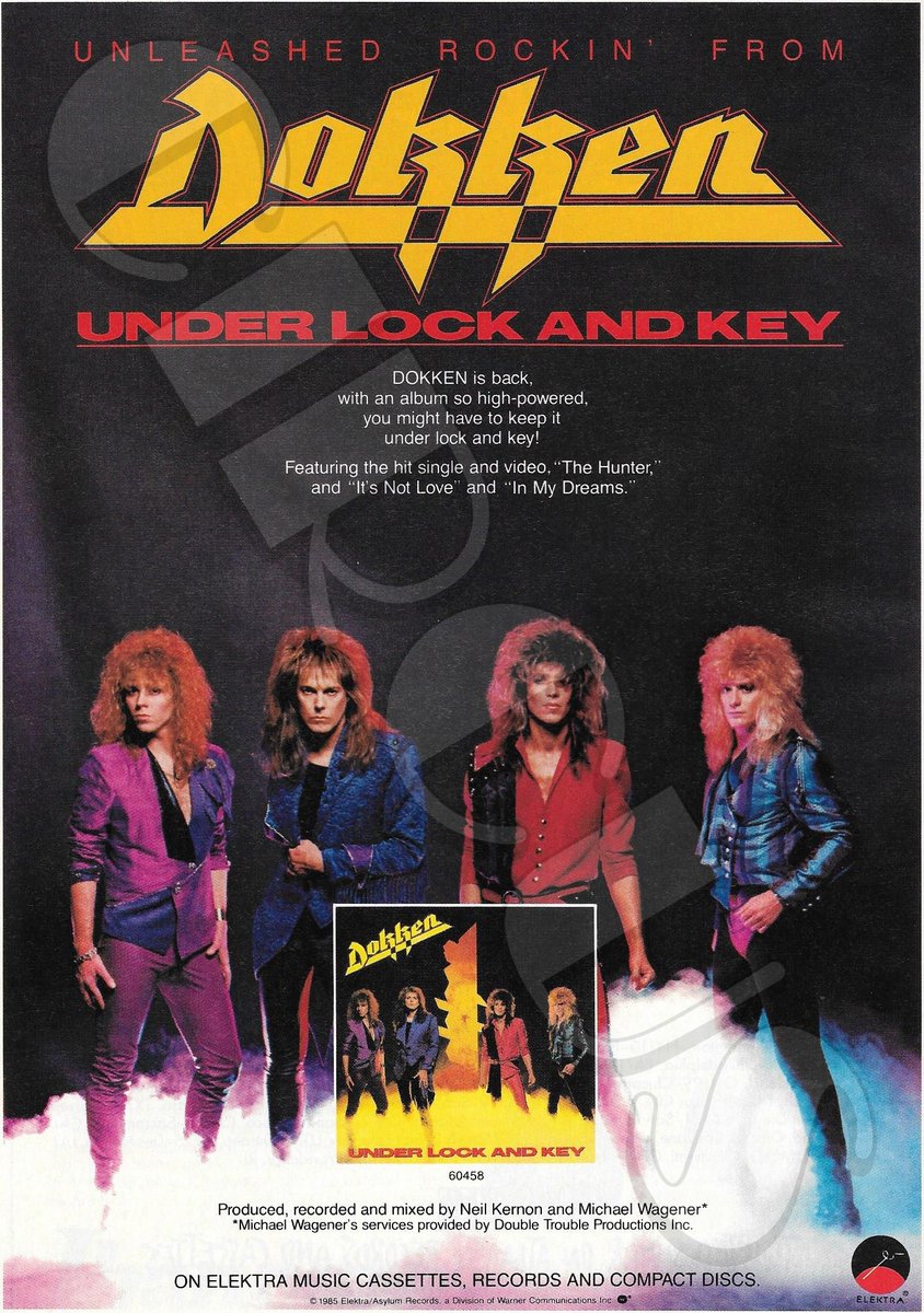 circusrockmag's tweet photo. @Dokken @WingerTheBand @CAClive November 22, 1985: #Dokken released #UnderLockAndKey. 
Is this your favorite record from them? https://t.co/jADhv247Sx
