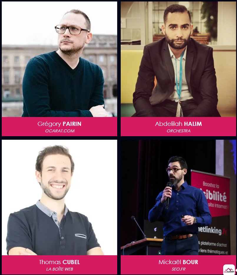 J'ai une place en trop pour le seo-summit.fr qui se déroule à Paris le 05 et 06 décembre prochain (Offre "Pro" à 399€ HT)

Il y aura du très beau monde dont les potos <a href="/Greg0ry/">Grégory Pairin</a> <a href="/abdelwebseller/">Abdelilah Halim</a> <a href="/Doeurf/">☣ Doeurf™ Fred Bobet - www.trikaya.fr</a> <a href="/tistou80/">Baptiste Guiraud</a> <a href="/Seoblackout/">Tiger Seo ⚡️ॐ⚡️ #⃝ Paul Sanches</a> <a href="/thomascubel/">🎯Thomas Cubel</a> 

Vous la voulez? Je l'offre 👇