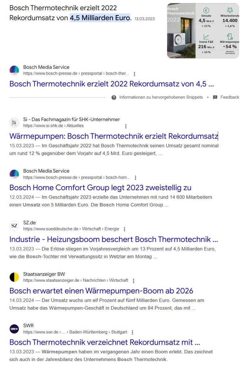 <a href="/c_lindner/">Christian Lindner</a> So sah es bei #BOSCH aus, bevor - wohl auf dem Sofa von Familie #Lindner - der GEG-Entwurf zu #WELT durchgestochen wurde ("zufällig" arbeitete die Ehefrau von #Lindner zu der Zeit bei #WELT).

Ab dem 17.5.2023 ging es mit BOSCH mit #Wärmepumpen bergab.

Es war #Lindner selbst!
