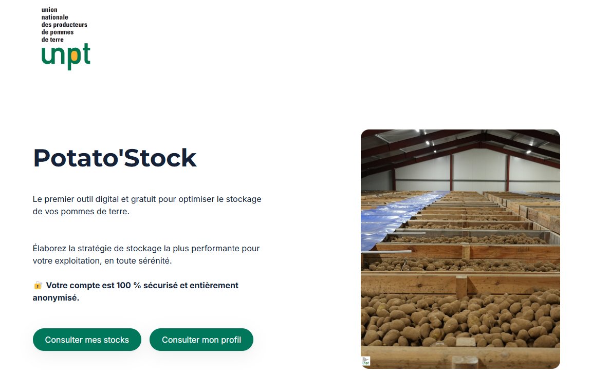 UNPT_FRANCE's tweet photo. [#PotatoStock]

L’@UNPT_FRANCE fière de lancer #PotatoStock 📊, un carnet de stockage numérique gratuit et confidentiel, conçu pour simplifier la gestion des stocks de pommes de terre pour #CeuxQuiFontLesPatates🥔🥔

Bénéficiez gratuitement de :
✅ Bilans mensuels personnalisés
✅ Comparaisons exclusives avec les stocks nationaux
✅ Gestion simplifiée et optimisée

🎁 Jeu concours : tentez de gagner un extracteur de CO2 @Restrain_C2H4  d’une valeur de 600€ !

📲 Inscrivez-vous dès maintenant sur https://t.co/RV8sPMgehn
