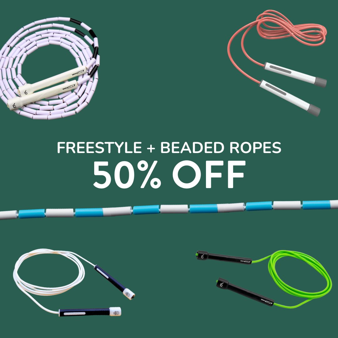 You heard right 🗣 

Freestyle and Beaded Ropes are 50% off

Shop the deal here: crossrope.com/collections/fr…