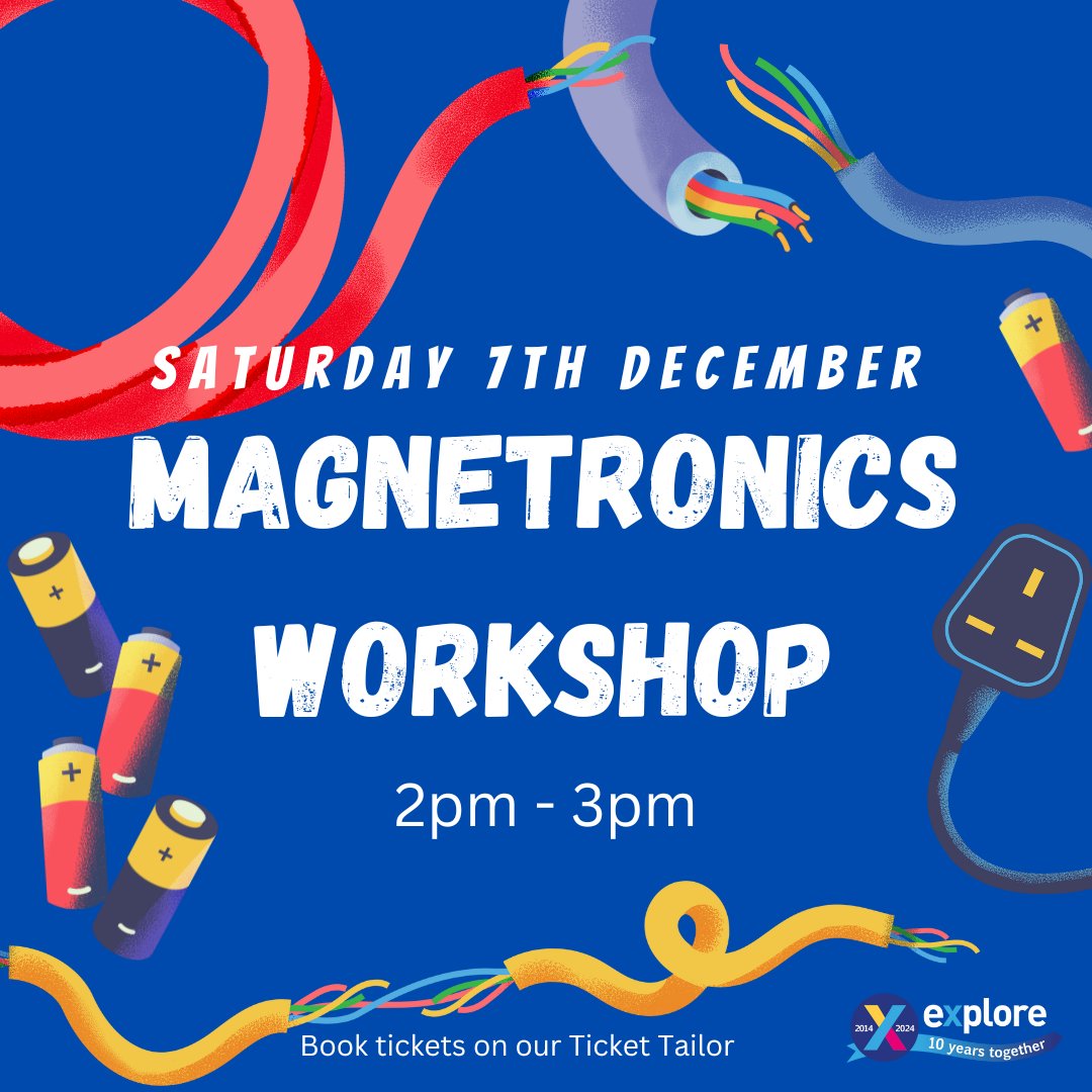 YorkExplore's tweet image. Just 2 weeks to go until our @hyenltd led Magnetronics Workshop here at York Explore. Get involved in the world of circuits. No experience needed!
🤖 #STEM #ExploreTogether #HYEN
Sign up or join the waitlist👇
i.mtrbio.com/yogonodddh