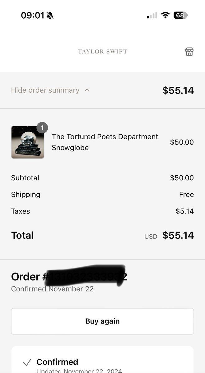 GoonerSwiftie's tweet photo. @taylornation13 I love you, it’s ruining my bank account. https://t.co/ezeQpndTOc