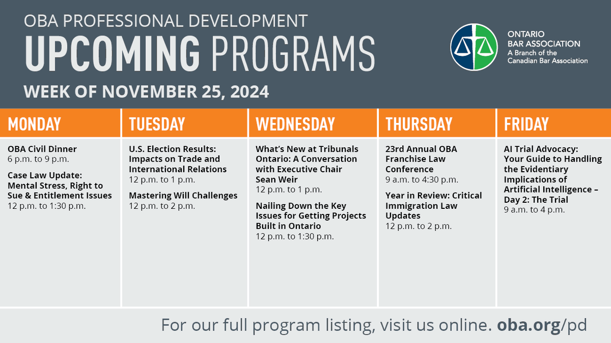 Ontario Bar Association tweet media