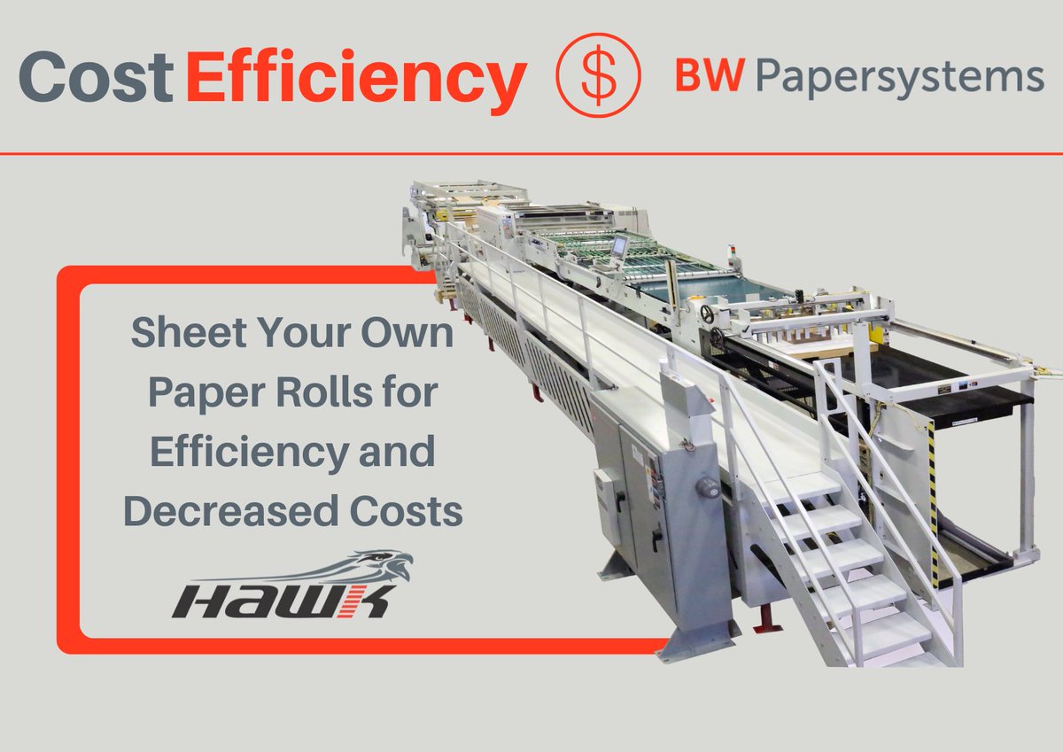 The Hawk can reduce costs and shorten lead time. Adding a sheeter into your facility also allows you to control the lead time for sheets.