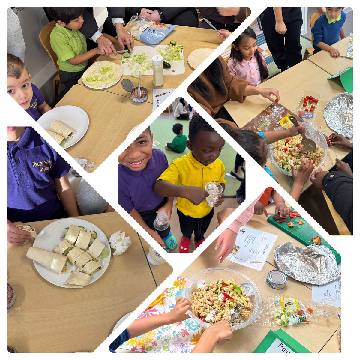 Fiona_tvi's tweet photo. Thank you to all the parents and carers who came to Gorillas Cooking Together . Here are some of the pictures of the lovely food we prepared. @TVInfants @RofiyaTVI @AdamDobsonTVI https://t.co/BlFhhPHobb