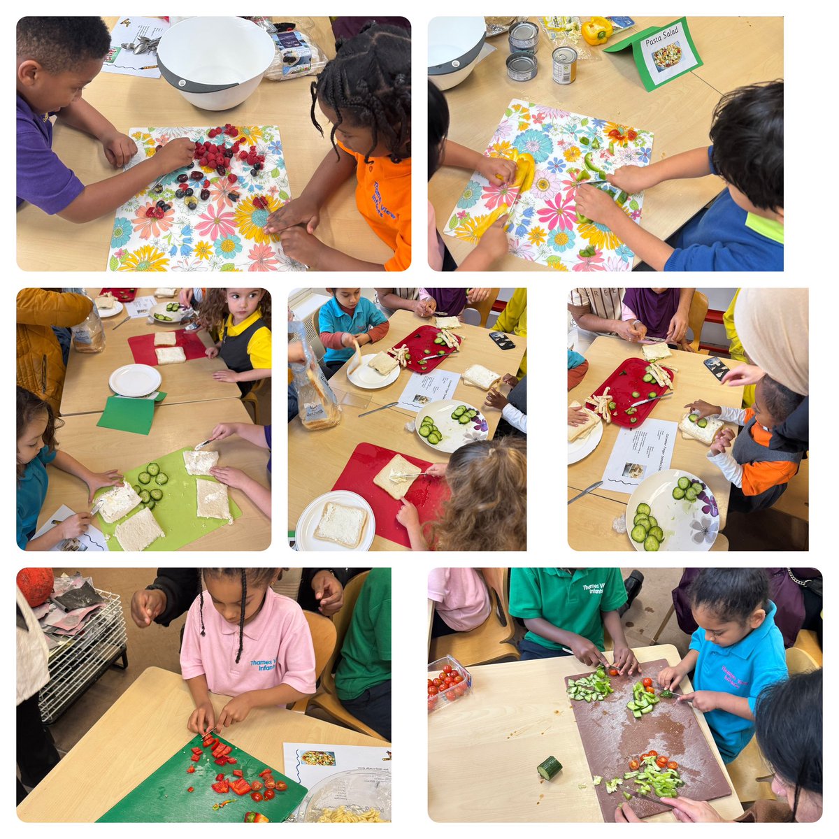 Fiona_tvi's tweet photo. Thank you to all the parents and carers who came to Gorillas Cooking Together . Here are some of the pictures of the lovely food we prepared. @TVInfants @RofiyaTVI @AdamDobsonTVI https://t.co/BlFhhPHobb