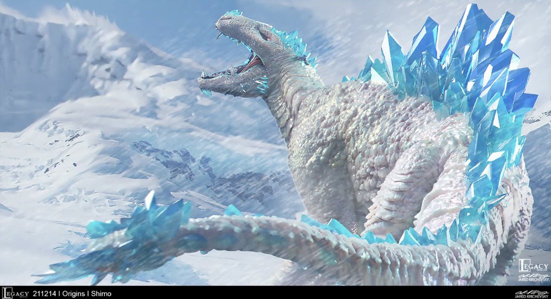 Early concept art of Shimo for Godzilla X Kong: The New Empire