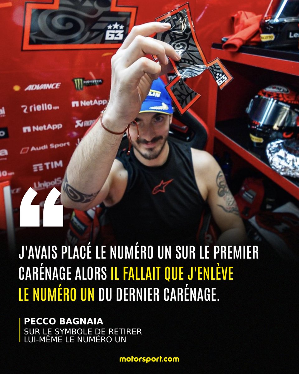 Motorsport_FR's tweet image. 😮 Pecco Bagnaia a tenu à retirer le numéro un de sa Ducati lui-même à Barcelone

Un geste fort qu'il a expliqué 👉 fr.motorsport.com/motogp/news/ba…

#MotoGP #SolidarityGP #TheRematch
