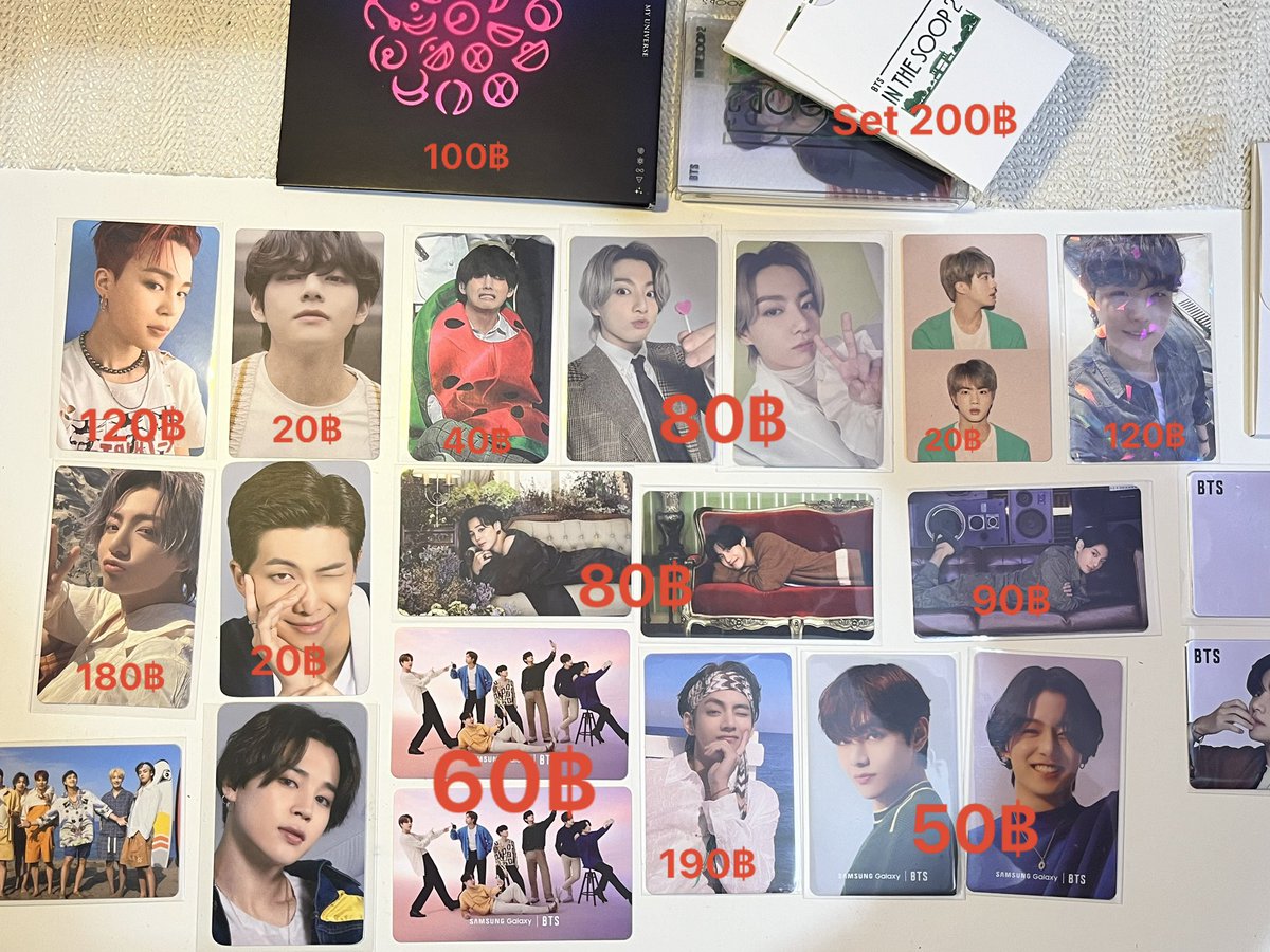 ปล่อยต่อของสะสมบังทันค่า🥹💜
สอบถามลายรายละเอียดเพิ่มเติม dm มาได้เลยนะค่า🥰 

ค่าส่ง 20 บาท🔥🔥
รับทั้ง ธ เเละวอล+5 บาทค่า📮📮

#ปล่อยของสะสมบังทัน #ตลาดนัดบังทัน #การ์ดจองกุก  #BTS #การ์ดจีมิน #ตลาดนัดbts #ของสะสมบังทัน