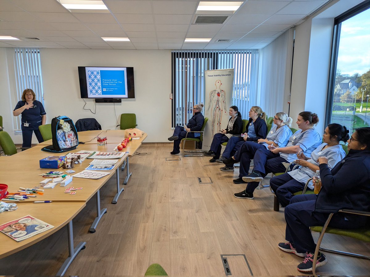 Our acute and community staff were out and about at the RIE and ELCH today for the last day of #StopThePressure week. If you missed us or want to learn how you can reduce pressure ulcer occurrence we also run a full pressure ulcer study day which you can book on eESS
