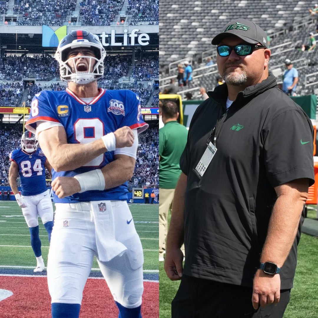 AdamSchefter's tweet photo. New York football this week:

🏈Jets fire GM Joe Douglas 

🏈Giants bench Daniel Jones, then grant him his release. https://t.co/zaN4eoxpH6