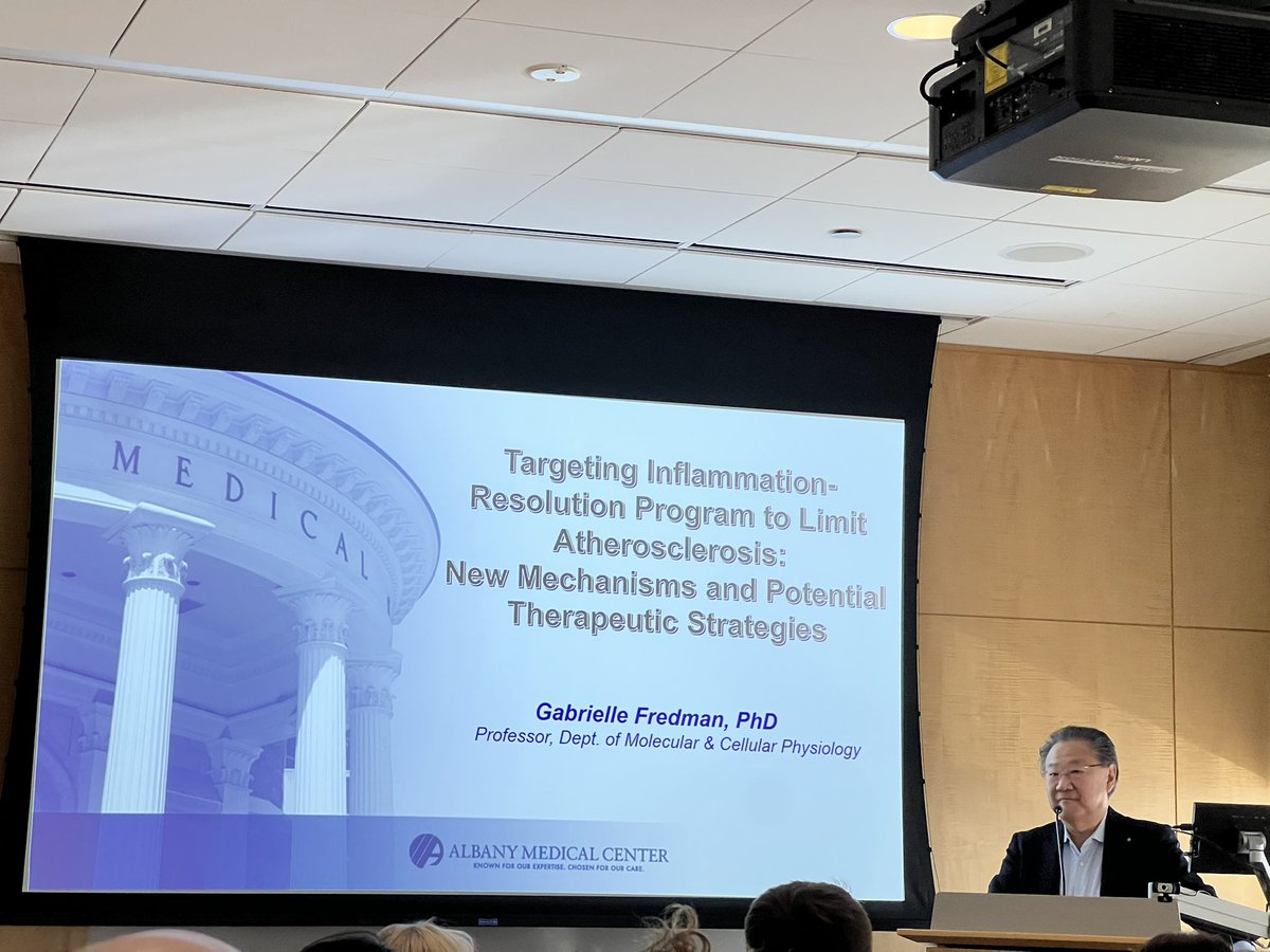 srvsh_c's tweet photo. Excited to have @GabbyFredman visit our center and give an invited lecture @CICSnews. Looking forward to hearing about her work in investigating inflammation resolution in atherosclerosis. @harvardmed @bwhcvls @BrighamWomens https://t.co/TamJ1t0XJ6