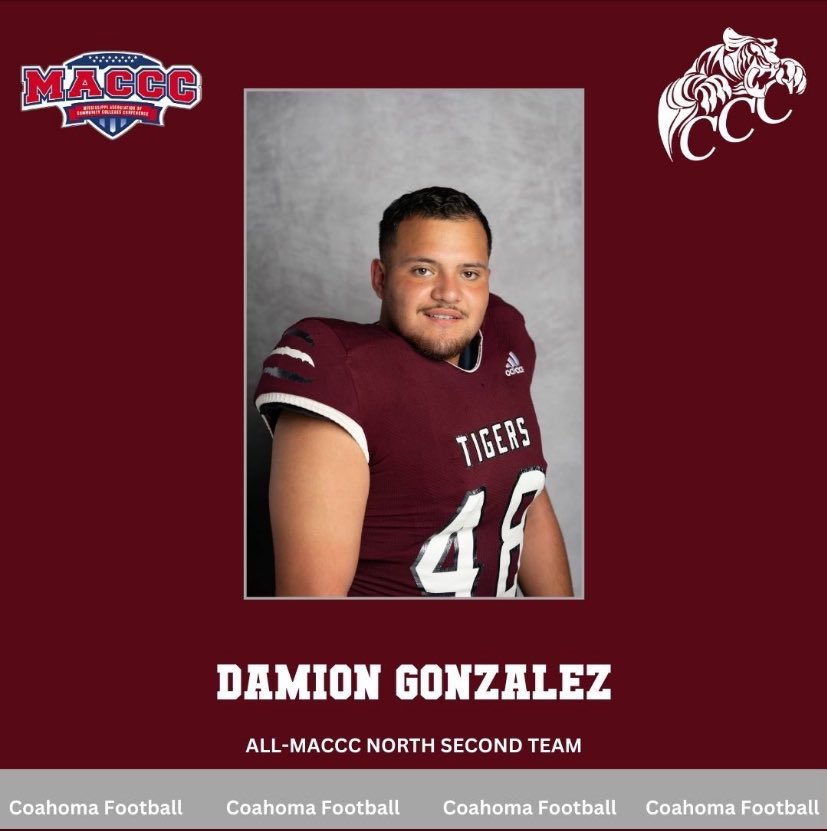 Damian Gonzalez (@damiang31486891) on Twitter photo ALL MACCC second team kicker and Honorable mention punter!!! Hard work paying off!!! #AGTG #trainwiththebest <a href="/OneOnOneKicking/">OneOnOne Kicking Camps🏈</a> <a href="/_Mike_McCabe/">Coach Mike McCabe</a>
<a href="/Coach_MThompson/">Matt Thompson</a> <a href="/coachBrian_Egan/">Brian Egan</a>
<a href="/Metcalf79/">Terrence “Bigcat” Metcalf</a> <a href="/RodTheKicker3/">Rodrigo Blankenship</a> ALL MACCC second team kicker and Honorable mention punter!!! Hard work paying off!!! #AGTG #trainwiththebest <a href="/OneOnOneKicking/">OneOnOne Kicking Camps🏈</a> <a href="/_Mike_McCabe/">Coach Mike McCabe</a>
<a href="/Coach_MThompson/">Matt Thompson</a> <a href="/coachBrian_Egan/">Brian Egan</a>
<a href="/Metcalf79/">Terrence “Bigcat” Metcalf</a> <a href="/RodTheKicker3/">Rodrigo Blankenship</a>