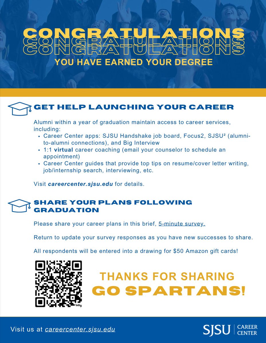 Did you know you can retain your SJSU resources as an alumni? 

#sjsu
