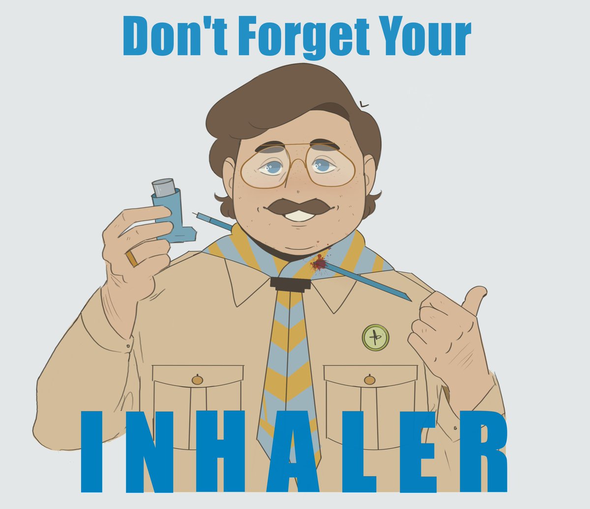 had to start using an inhaler again after like, 10-ish years, so drew my favourite fellow asthmatic to remind me to actually do that