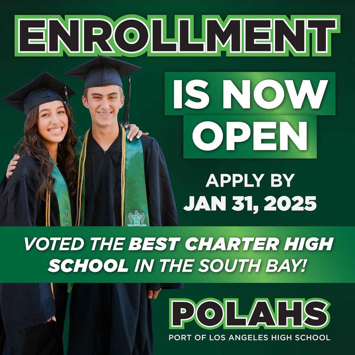 Applications for the 2025-26 school year are available now! Visit polahs.net to submit by the January 31st deadline! We can’t wait to meet our future polar bears. 💚🤍