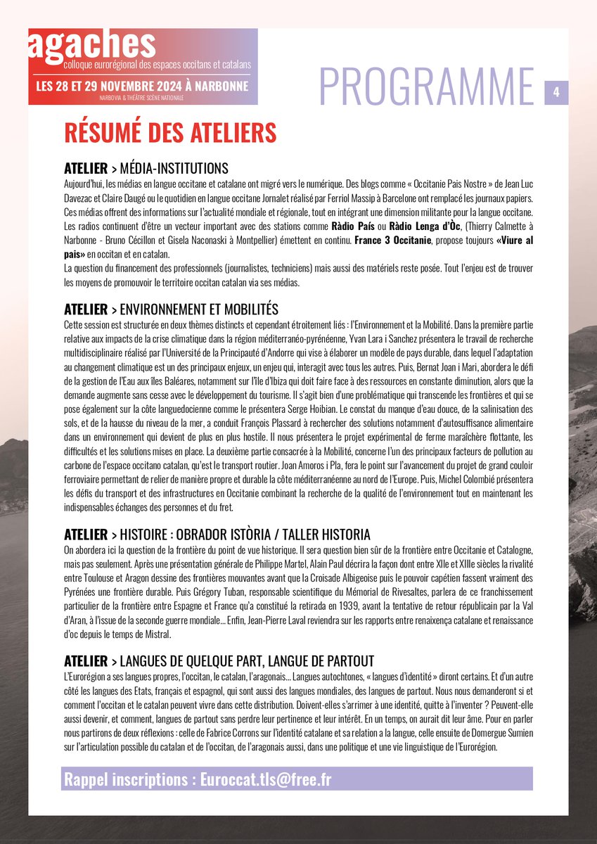 Les 28 et 29 novembre prochains, ne manquez pas le colloque  #AGACHES, dont une partie se tiendra au #musée #NarboVia <a href="/EuropeDirectPyr/">EUROPE DIRECT Pyrénées Occitanie</a> <a href="/Euroregion/">Euroregio</a>  
+ infos :