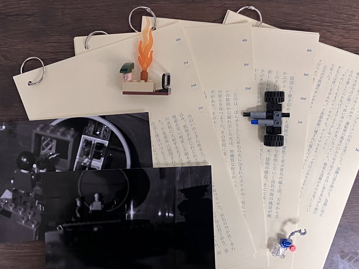 こちら日付変わって今日からです。本当に数が少ないのですが小説を印刷したものを作品写真や家にあった謎のレゴオブジェと共に<a href="/tuabookb/">ほん部</a> で販売したいと思います。ほん部にはいい本といい人たちが沢山いるのでぜひ遊びに来てください。