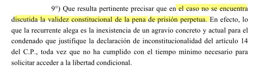 wendellluzardo's tweet photo. La CSJN no declaró la inconstitucionalidad de la prisión perpetua, sino que declaró mal concedido el recurso del MPF https://t.co/VdInbR2iRo