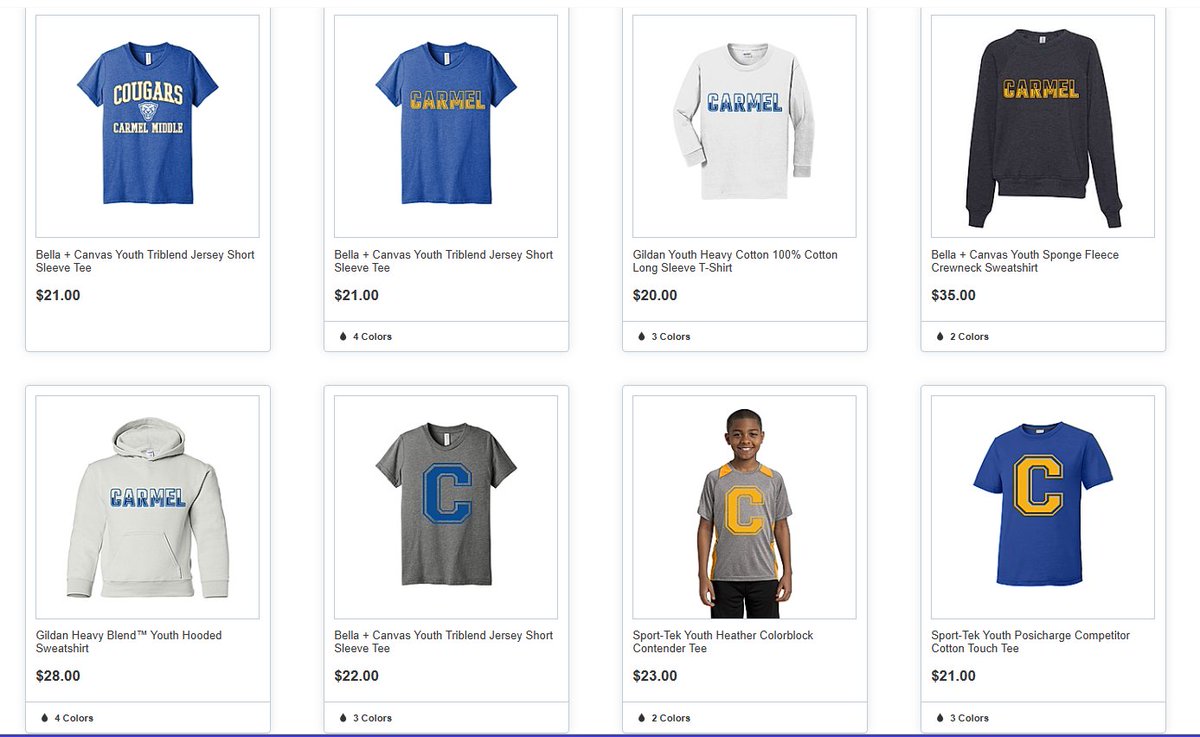 Spirit Wear Store closes this weekend, don't forget to order Carmel Wear for the entire Family!! 
carmelmiddlegear.itemorder.com/shop/home/